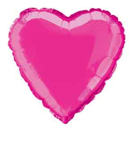 Foil Balloon 18in - Heart Hot Pink