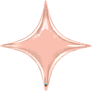 20-inch rose gold flat foil balloon shaped like a pointed star.