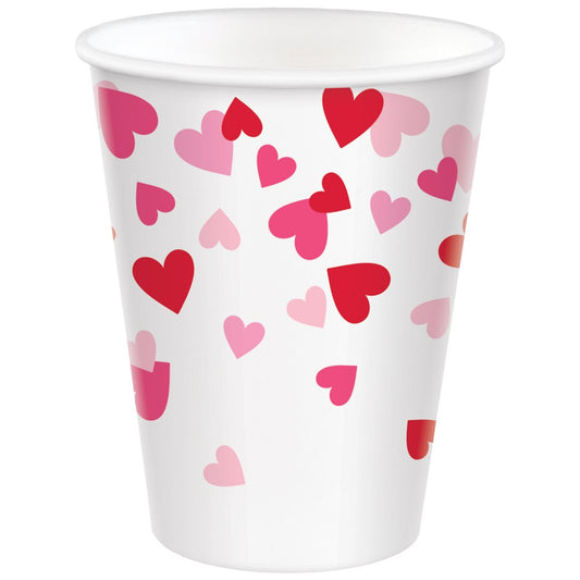 Valentines Day Cross My Heart 9 ounce Paper Cups