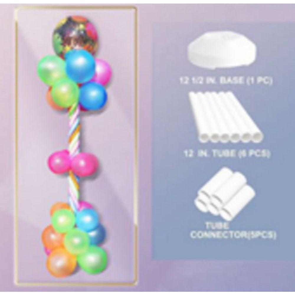 72in Balloon Column W/12.5in Base - White - Toy World Inc