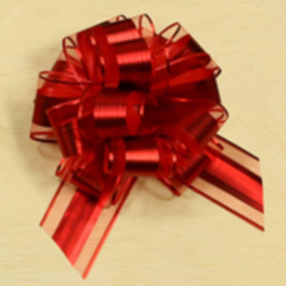 7in Snow Ribbon Pull Bow 2inx14 Loop - Toy World Inc