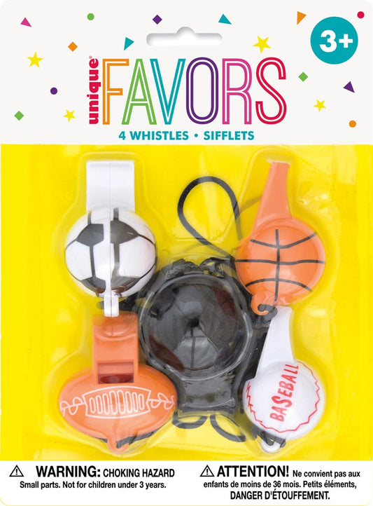 Sport Ball Whistle 4ct