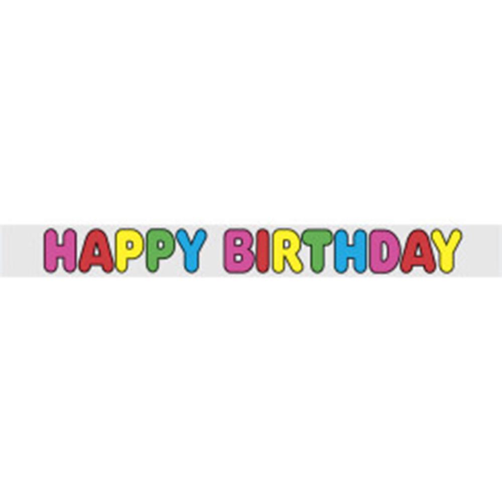 Pancarta con texto de feliz cumpleaños de 7 pies – Toy World Inc