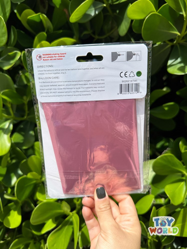 26-inch baby pink foil balloon shaped like a starburst, packaged and unopened.