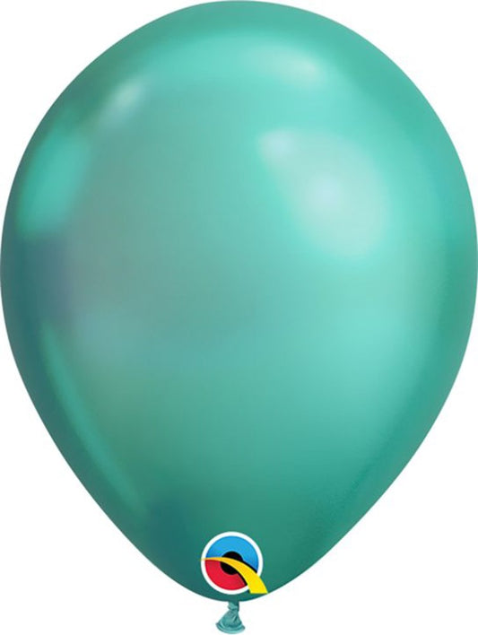 7in Qualatex Chrome Green Latex Balloon 100ct