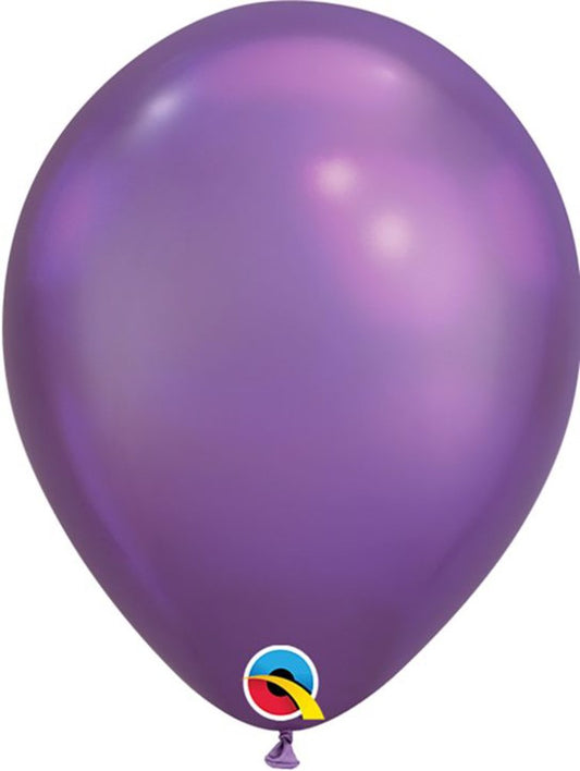 7in Qualatex Chrome Purple Latex Balloon 100ct