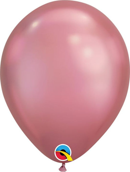 7in Qualatex Chrome Mauve Latex Balloon 100ct