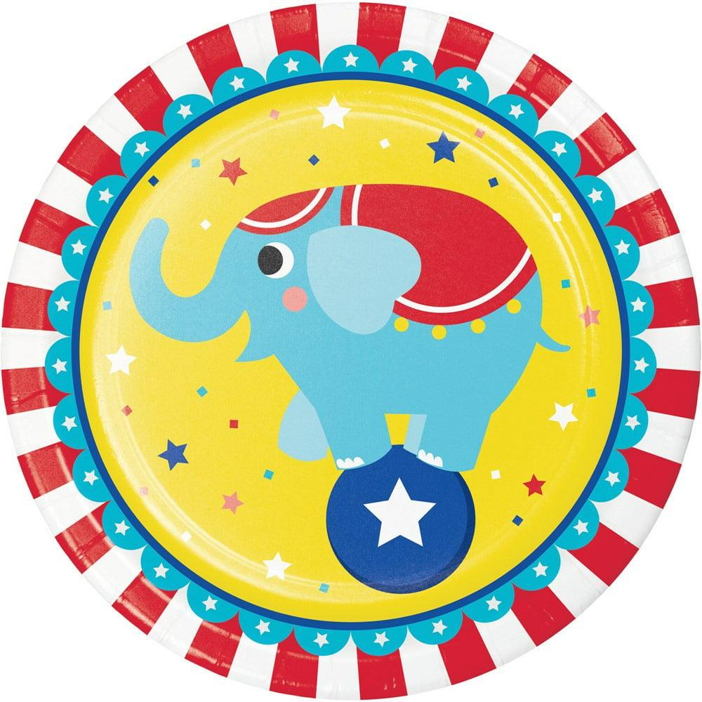 9in Plate 8ct Circus Party - Toy World Inc