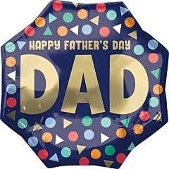 Anagram Happy Father's Day Dad 22in Foil Balloon FLAT - Toy World Inc