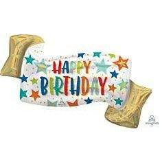 Anagram Iridescent Bday Banner 39in Foil Balloon - Toy World Inc