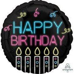 Anagram Neon Birthday 17in Foil Balloon - Toy World Inc