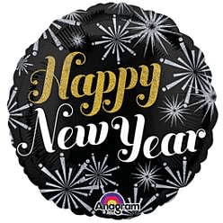 Anagram New Year Pizzazz 18in Holographic Foil Balloon FLAT - Toy World Inc