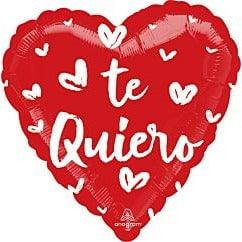Anagram Valentine's Day Te Quiero Fresh Hearts 18in Foil Balloon - Toy World Inc