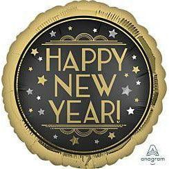 Anagram Vintage New Year 18in Satin Foil Balloon - Toy World Inc