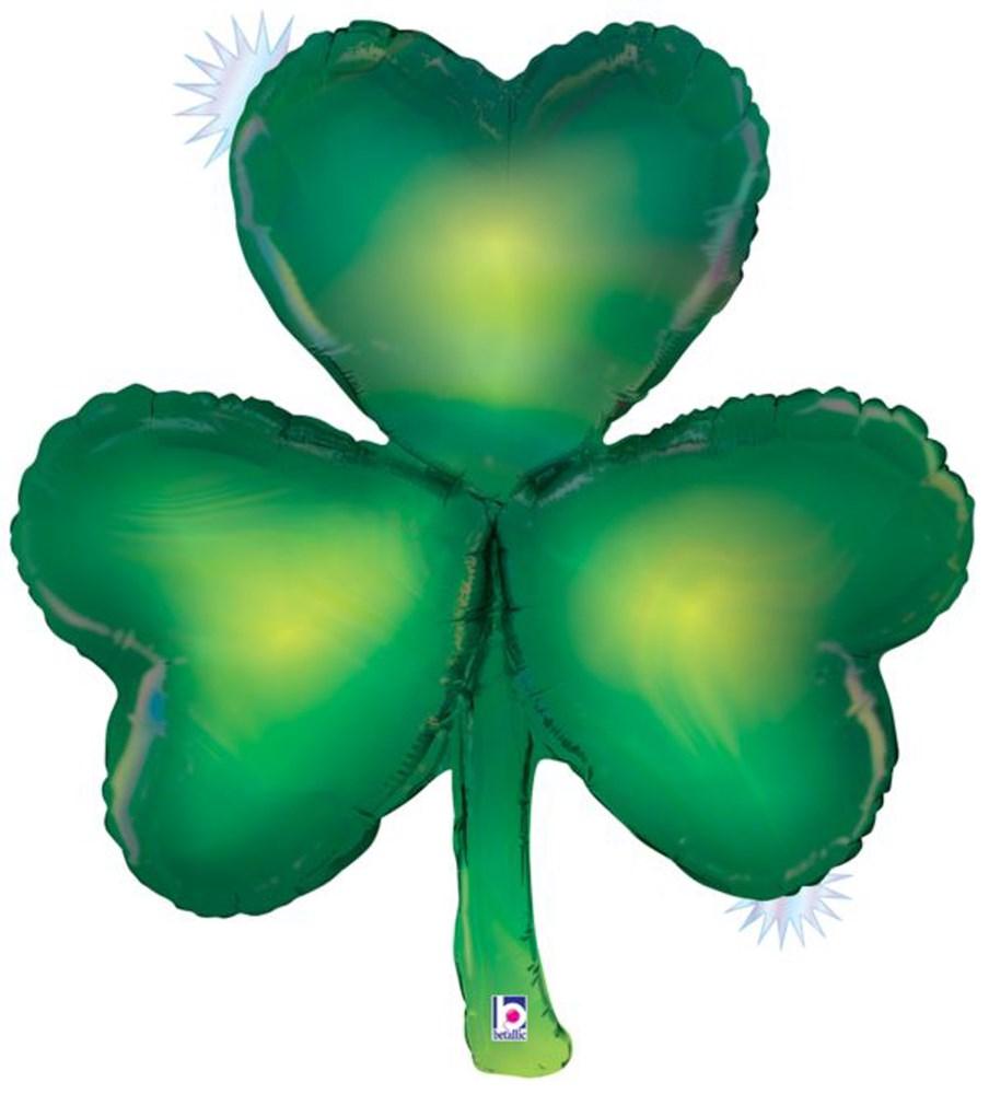 Betallic Opal Shamrock 38in Foil Balloon - Toy World Inc