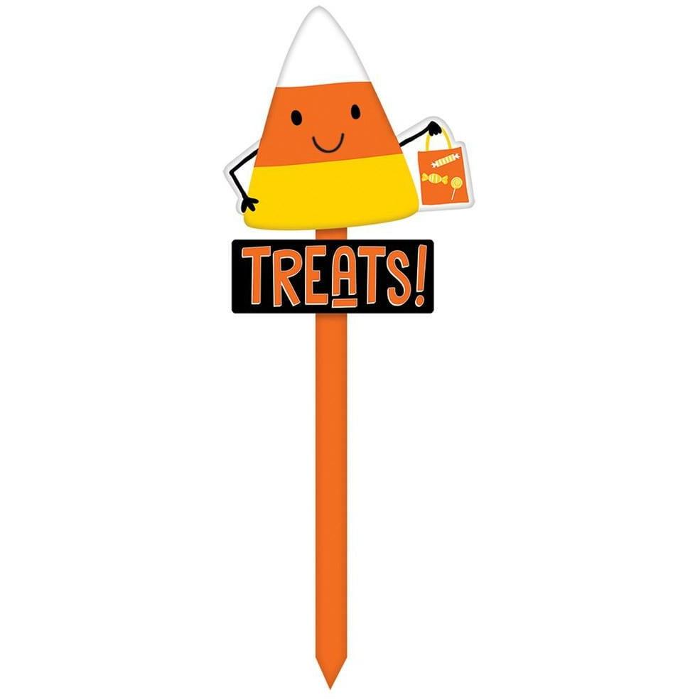 Candy Corn Mdf Yard Stake - Toy World Inc