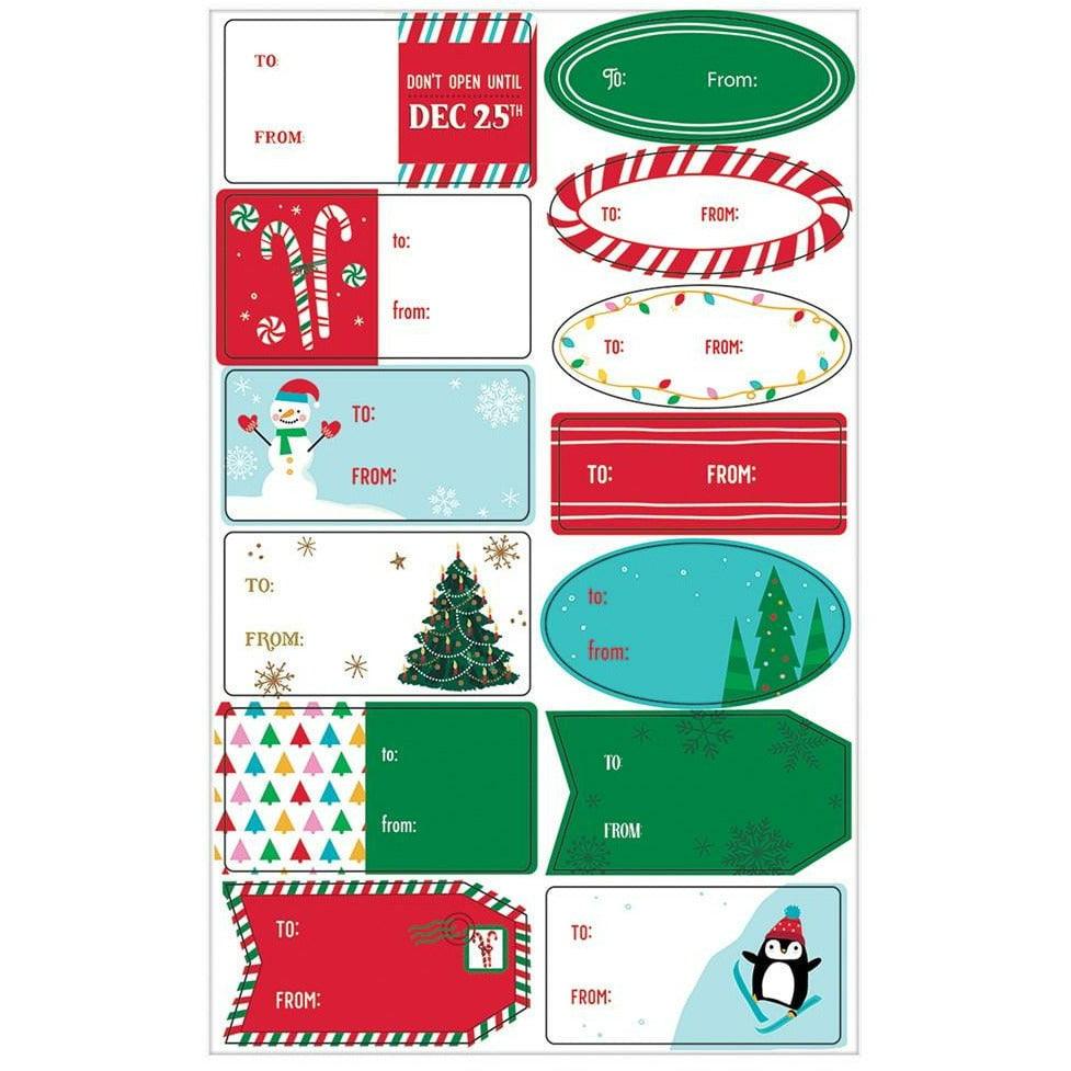 Christmas Presents Name Tags Labels Stickers Template