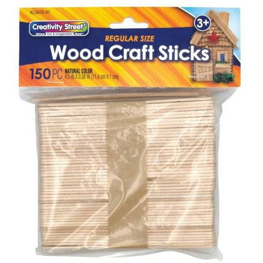 Creativity Street Craft Stick Natural 4.5in 150ct - Toy World Inc
