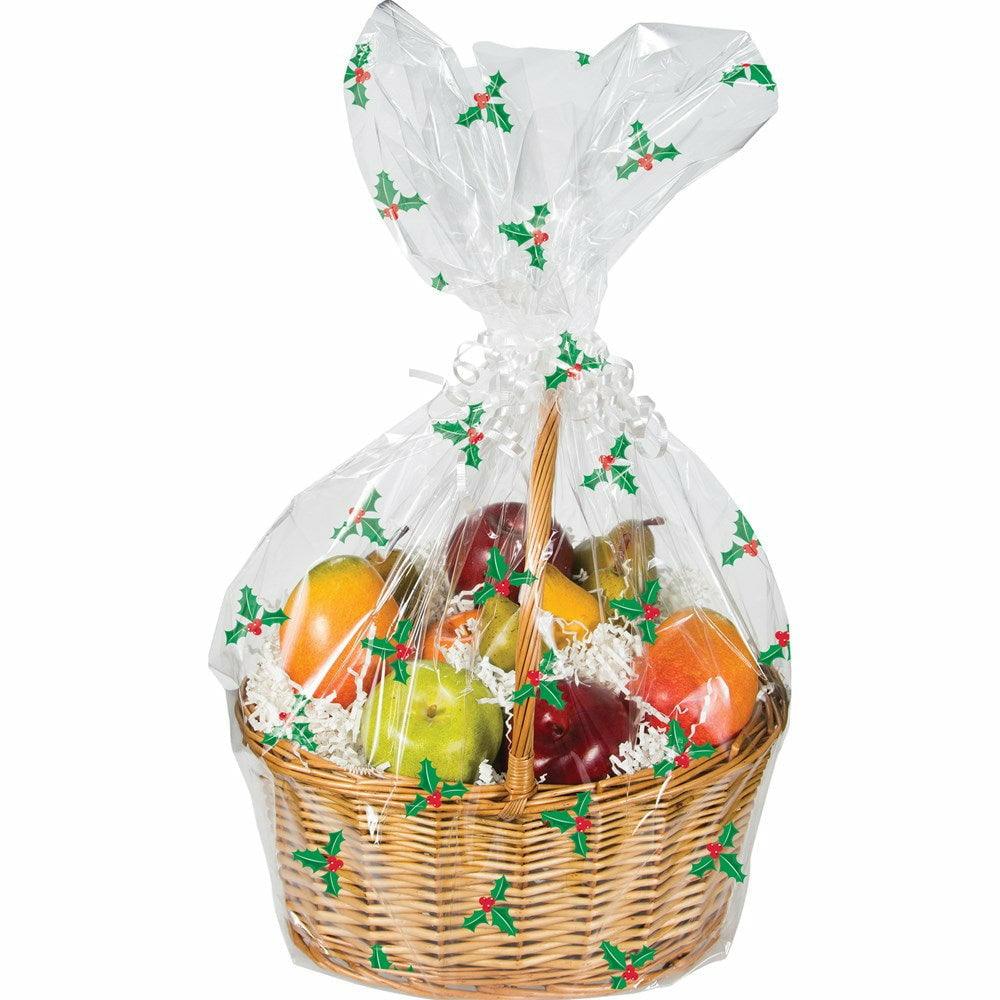Decor Basket Bag Holly 1ct - Toy World Inc