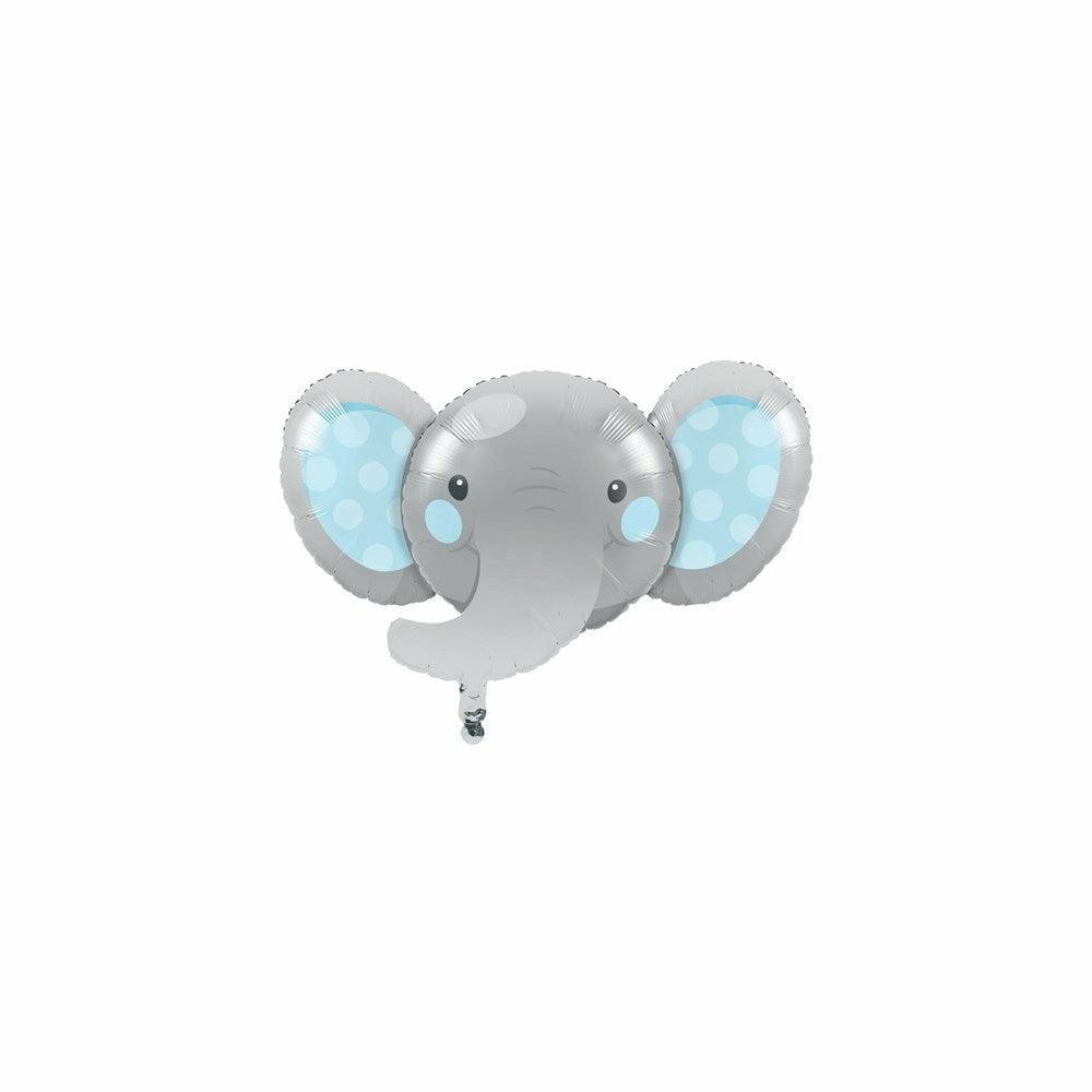 Enchanting Elephants Boy Foil Balloon Elephant Shaped 1Ct - Toy World Inc