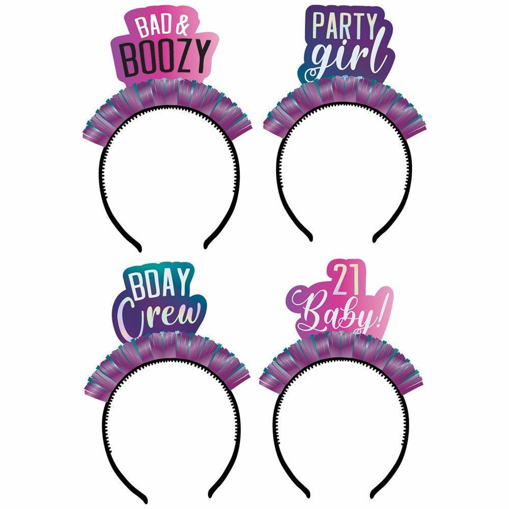 Finally 21 Headbands 4ct - Toy World Inc