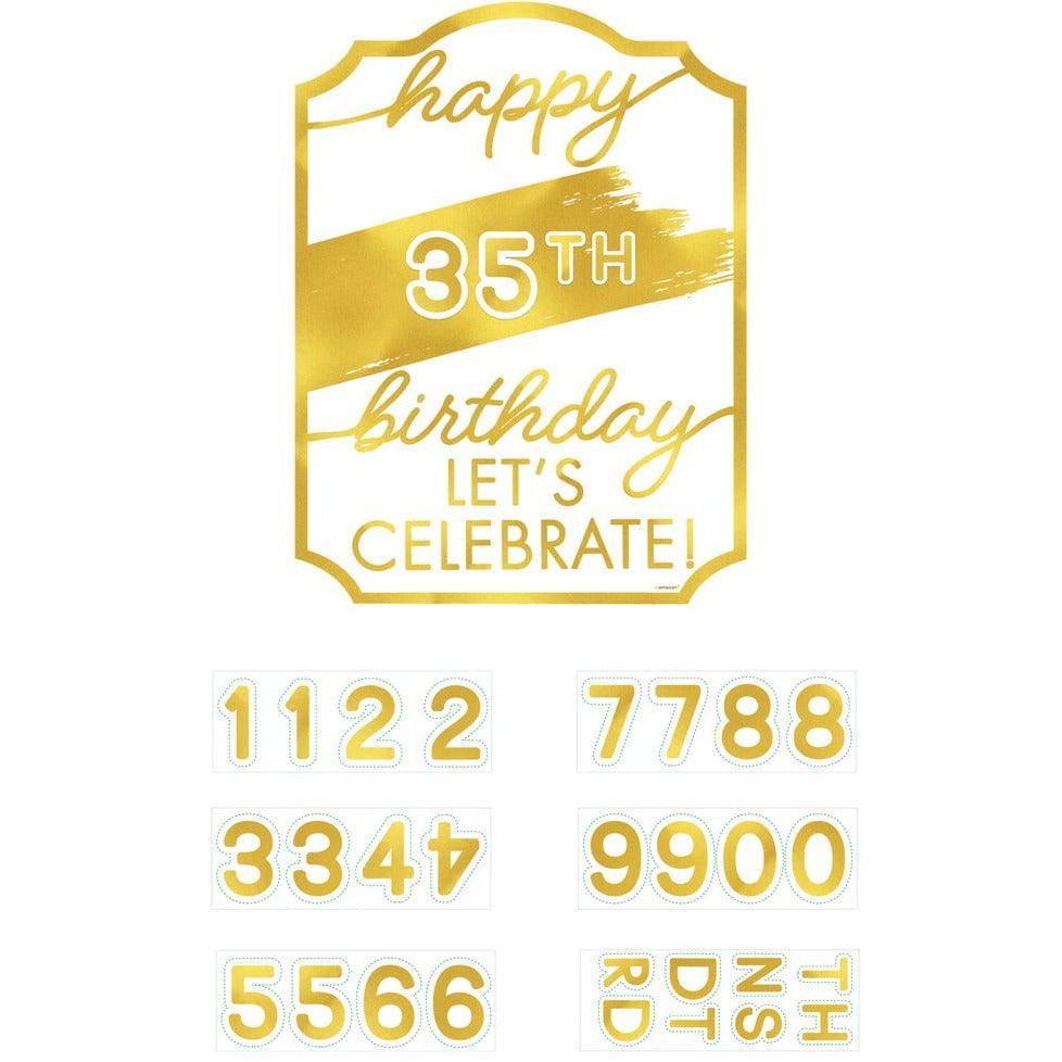 Golden Age Birthday Cardboard Easel - Toy World Inc