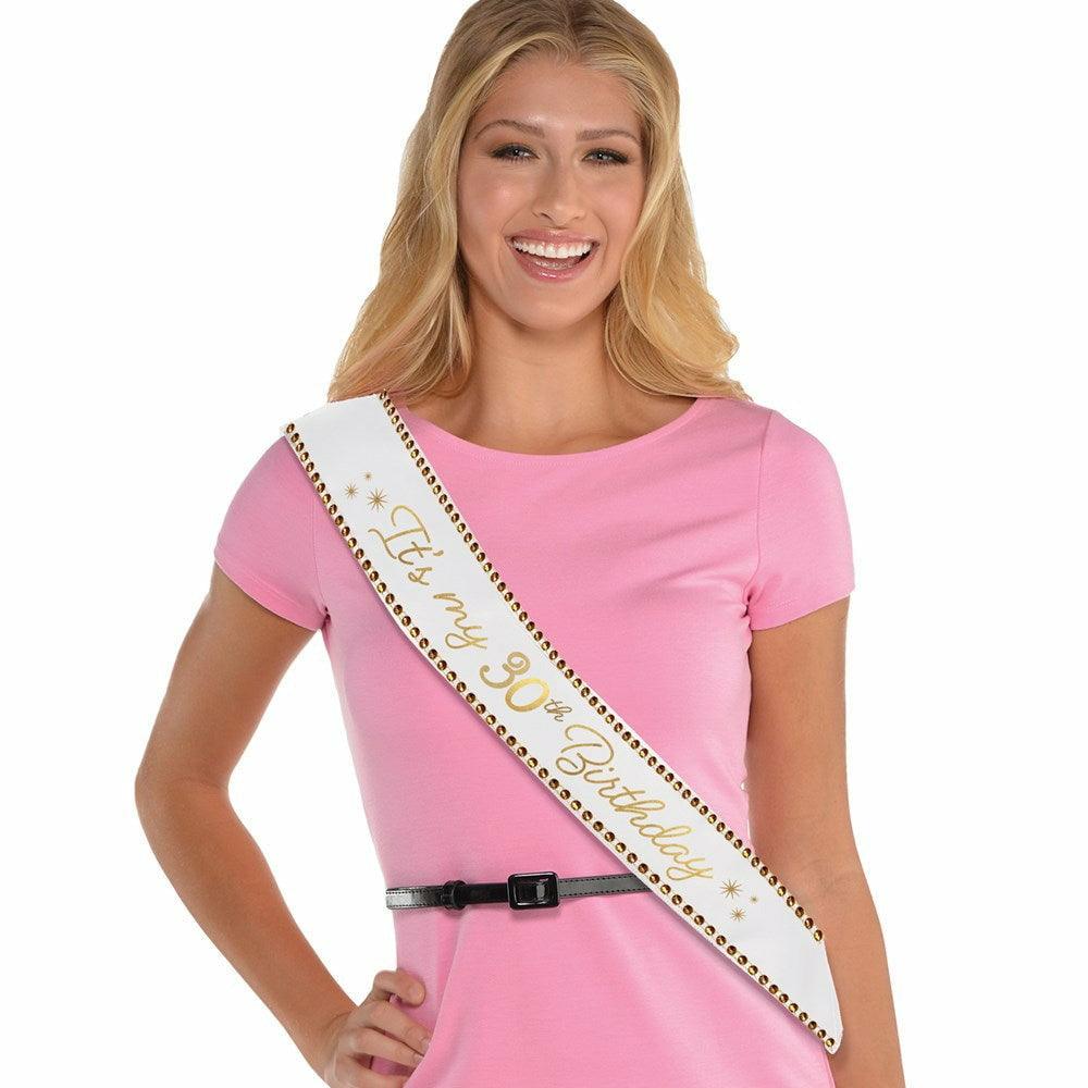 Golden Age Birthday Sash 30th - Toy World Inc