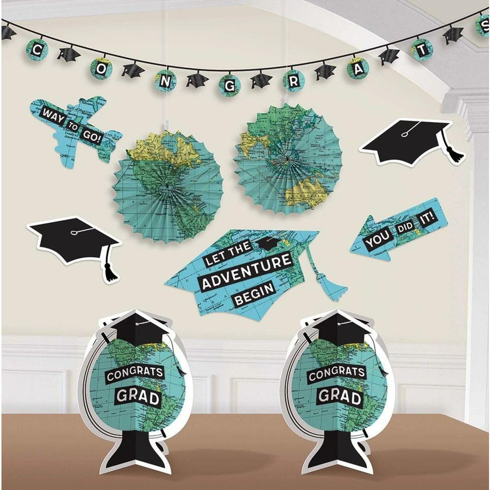 Graduation The World Awaits Room Decorating Kit - Toy World Inc