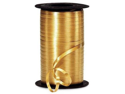 Holiday Gold Curling Ribbon 3/16in x 500yd - Toy World Inc