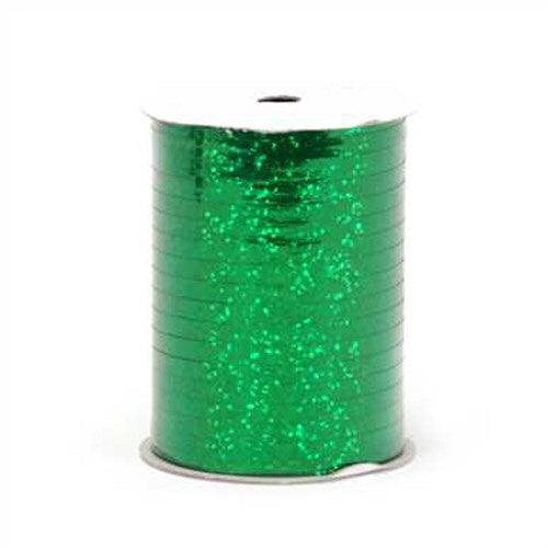 3/16 Holographic Curling Ribbon Emerald Green