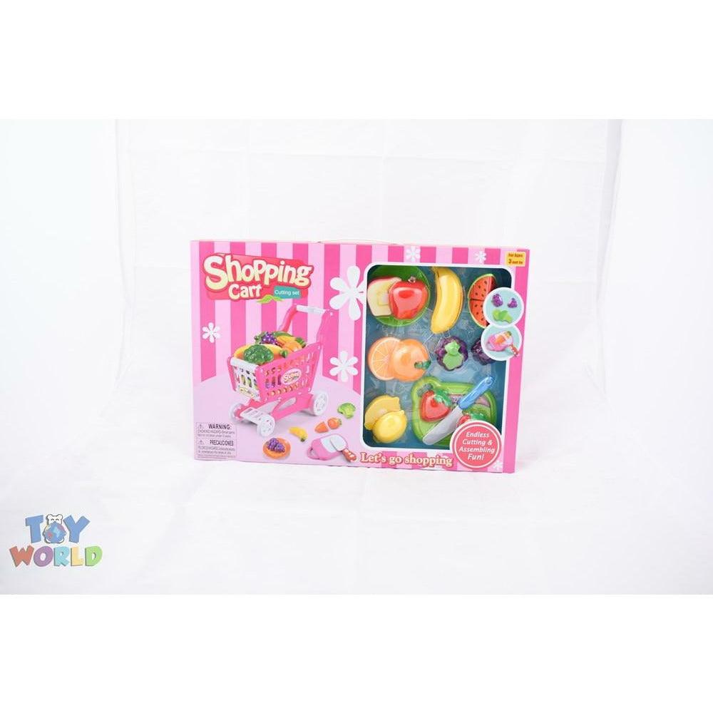 Kitchen Shopping Cart Pretend Food Set - Toy World Inc