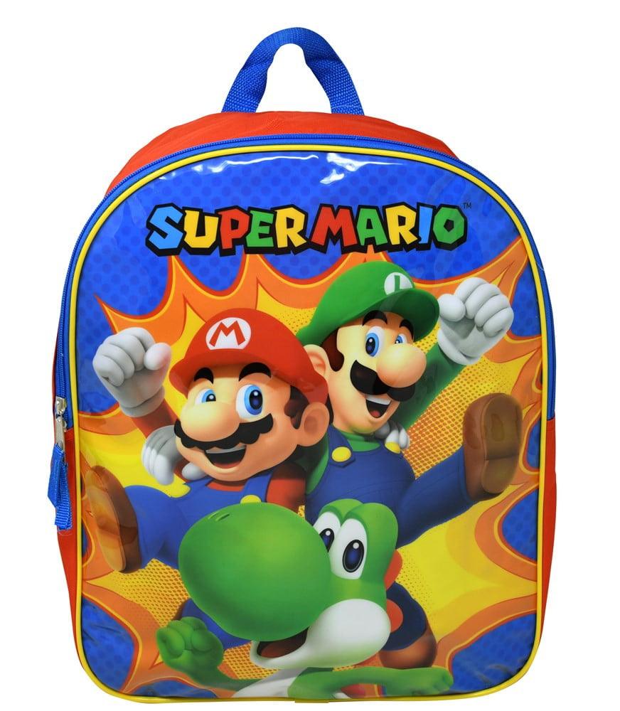 Mario 15In Backpack With Plain Front 12x5x15 - Toy World Inc