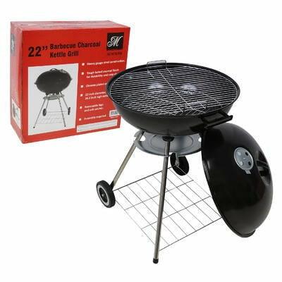 Mercury Round Metal BBQ Grill 22in - Toy World Inc