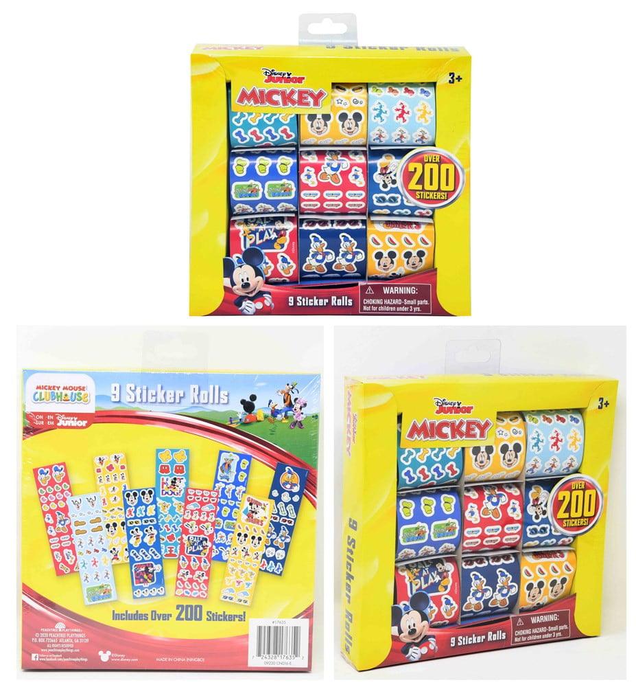 Mickey Roadsters 9 Roll Sticker Box 8.25x1.5x8.25 - Toy World Inc