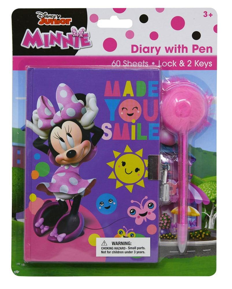 Minnie Diary With Pom Pen 7.5x.75x9.75 - Toy World Inc