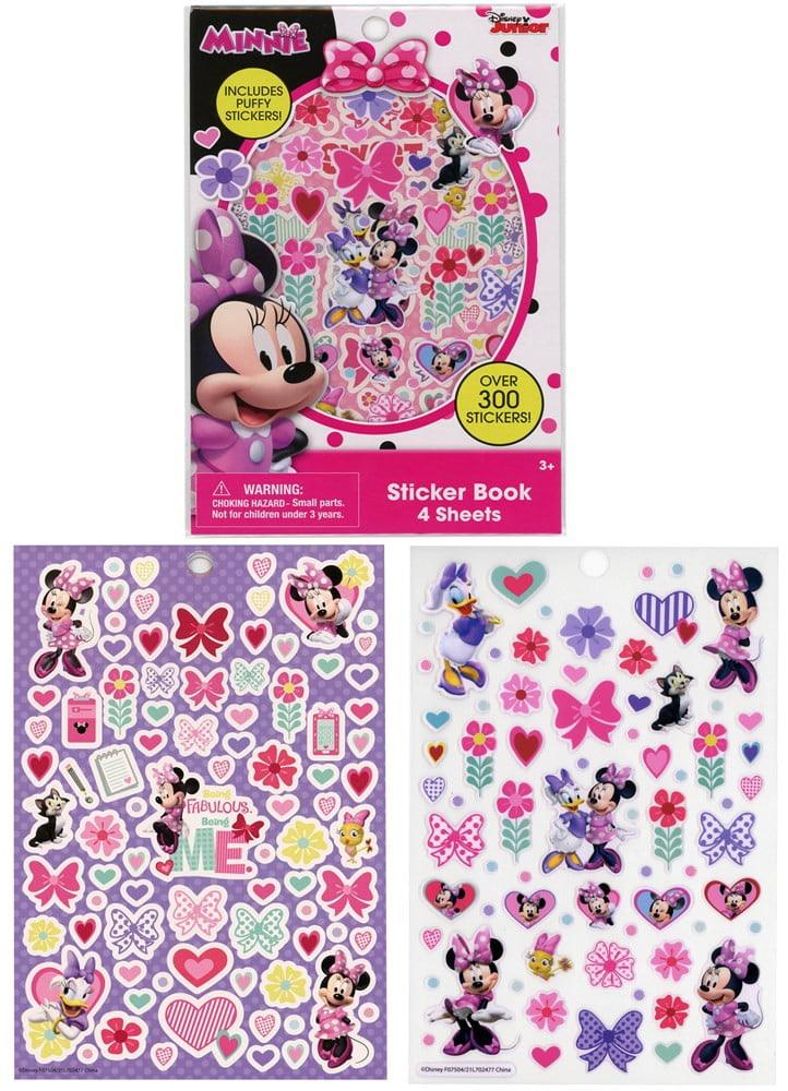 Minnie Sticker Book With Puffy Stickers 4 Sheet 5.5x.10x8.25 - Toy World Inc