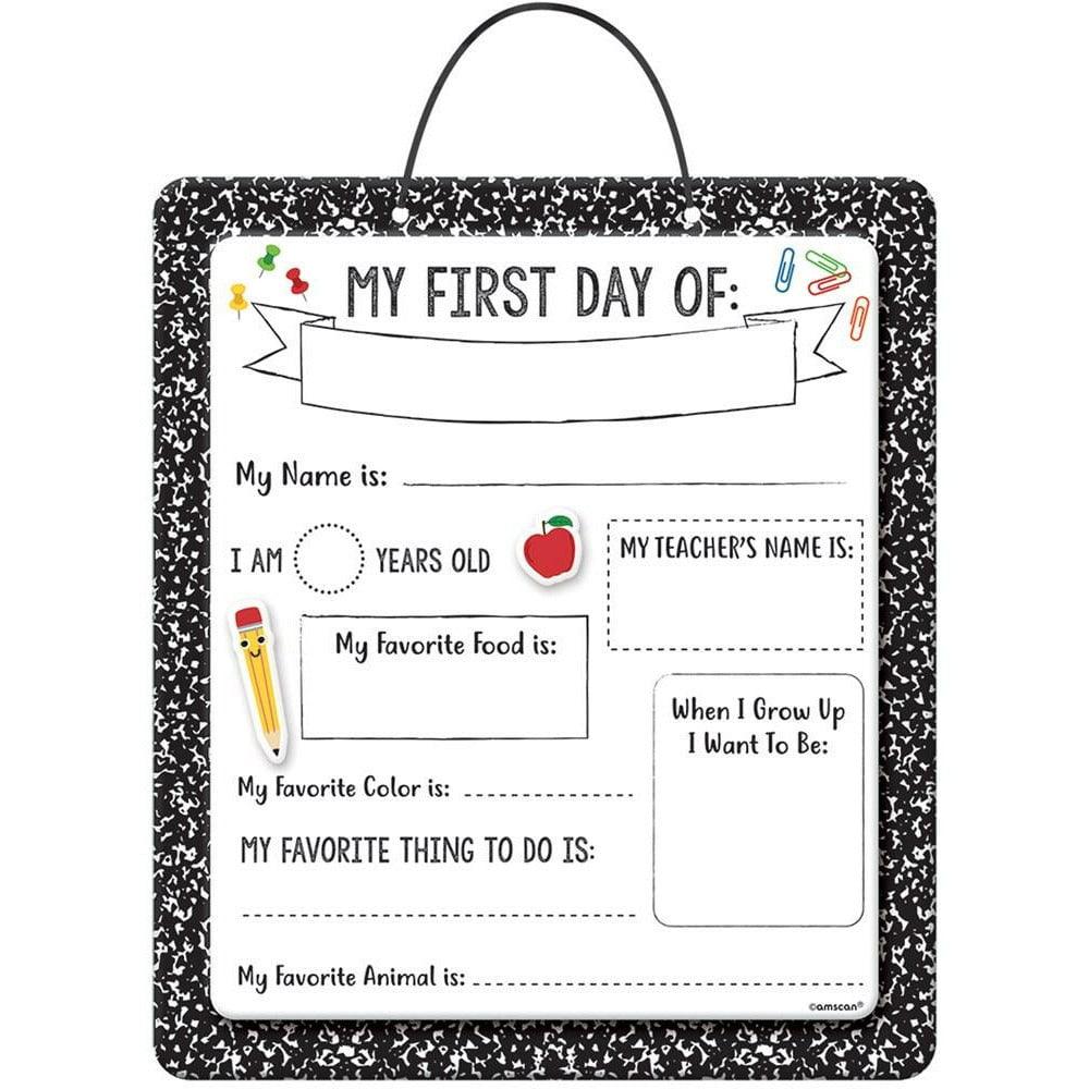 My First Day of School Photo Prop 1ct - Toy World Inc