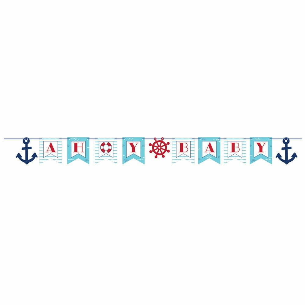 Nautical Baby Shaped Banner Ribbon - Toy World Inc