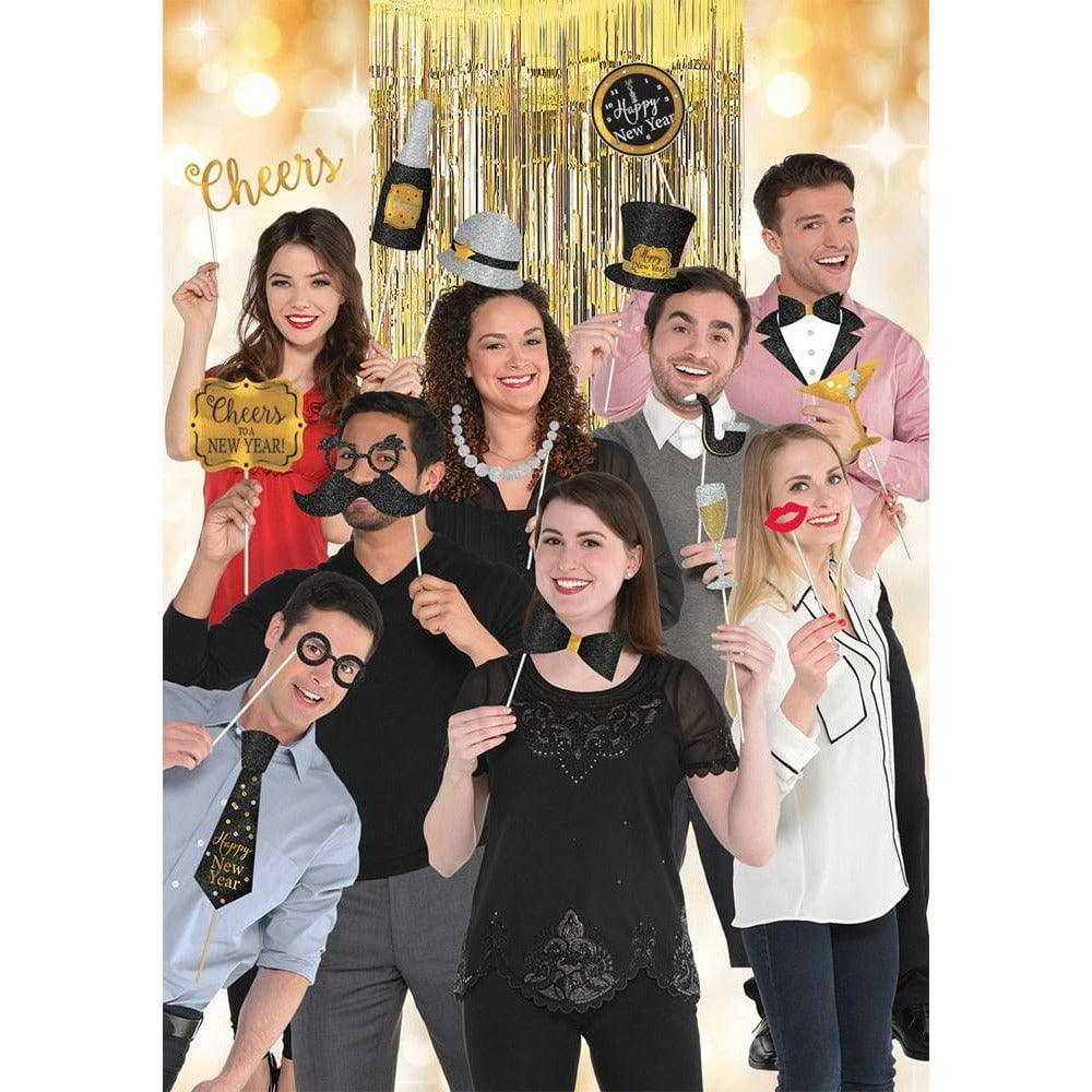 New Years Deluxe Photo Props Party Kit 21ct. - Toy World Inc
