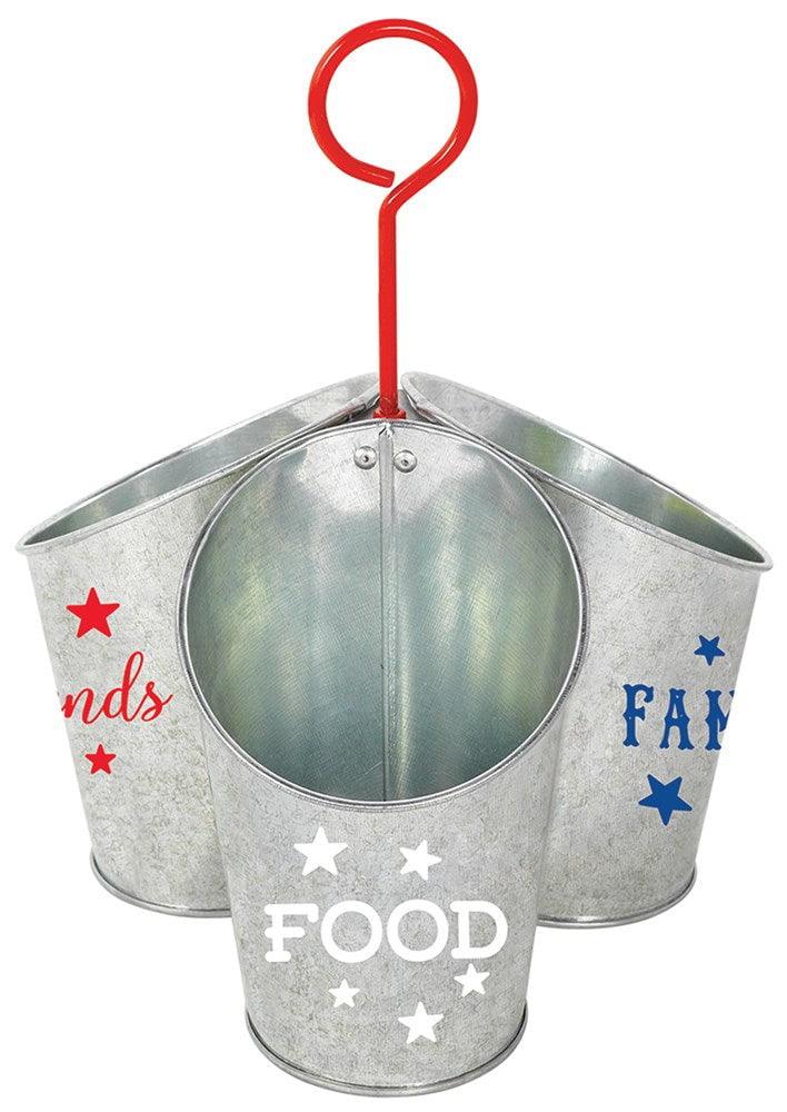 Patriotic Metal Utensil Caddy - Toy World Inc