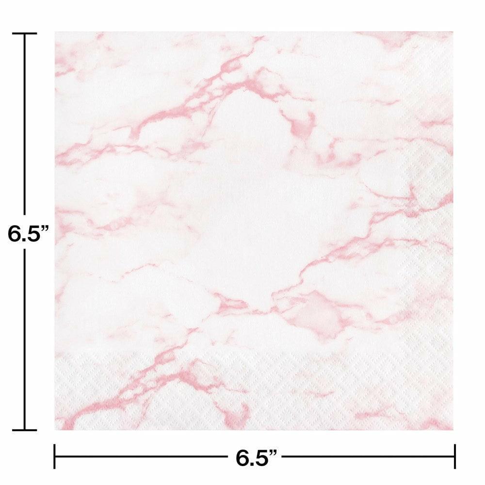 Pink Marble Luncheon Napkin 16Ct - Toy World Inc