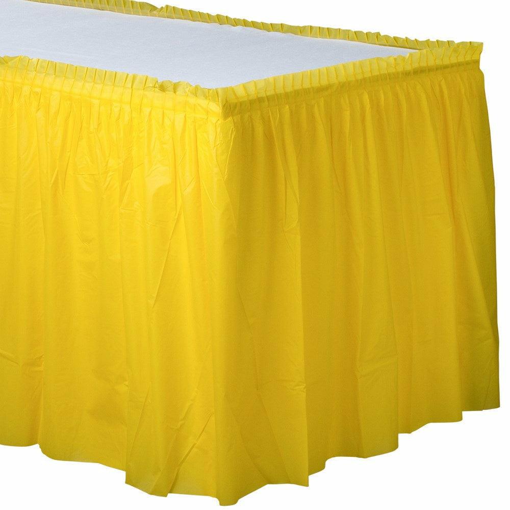 Plastic Tableskirt Yellow Sunshine - Toy World Inc