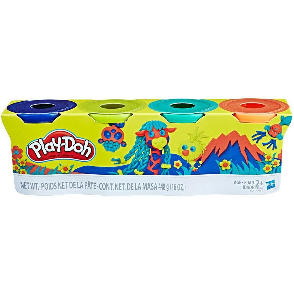 Play Doh 4 Pack of 4 Ounce Cans (Assorted Colors) - Toy World Inc