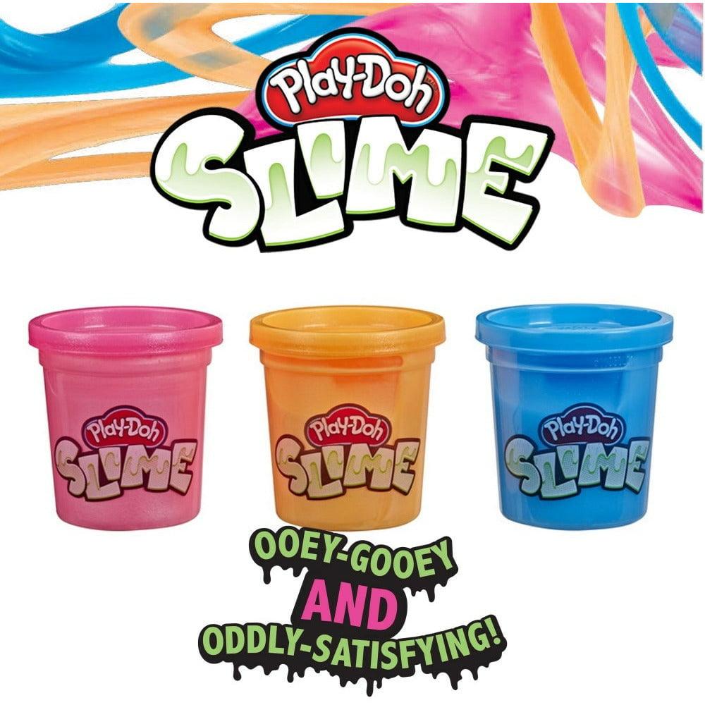 Play Doh Brand Slime Compound 3 Pack Blue, Metallic Orange, and Metallic Pink - Toy World Inc