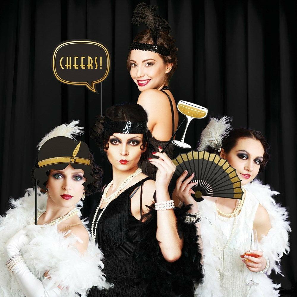 Roaring 20s Photo Props Foil 10ct - Toy World Inc