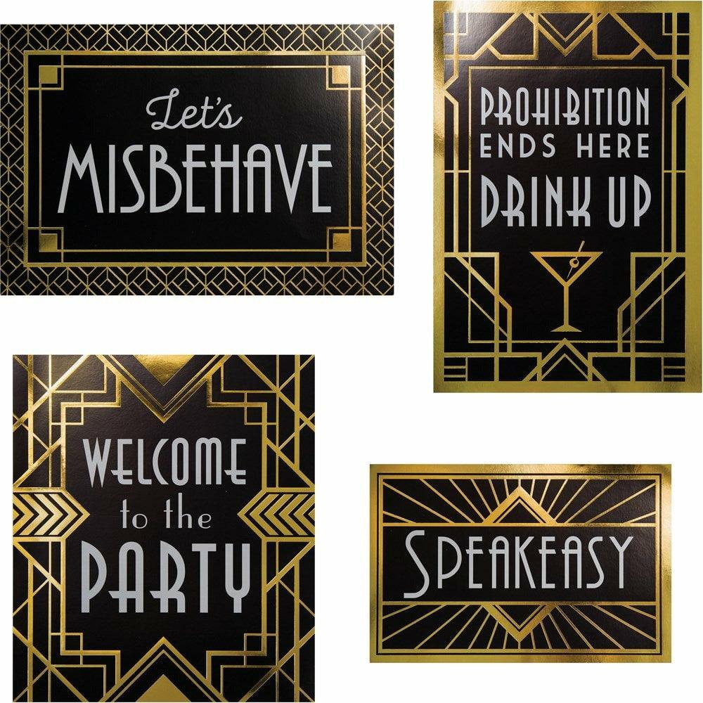 Roaring 20s Wall Signs Foil 4ct – Toy World Inc roaring-20s-wall-signs-foil-4ct-toy-world-inc