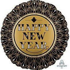 Roaring Twenties Happy New Year 17in Foil Balloon - Toy World Inc