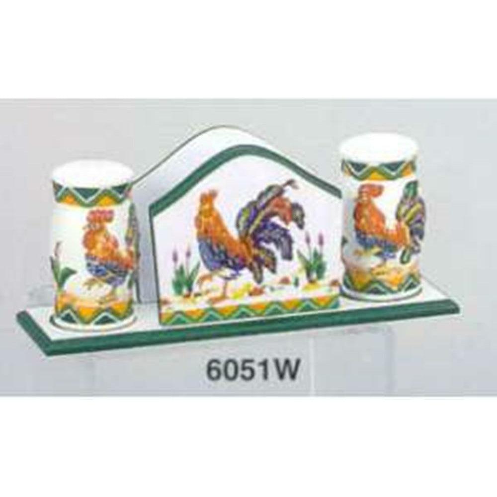 Rooster Table Top 3pc Wooden - Toy World Inc