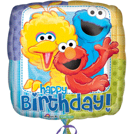 Sesame Street Birthday Foil Balloon - Toy World Inc