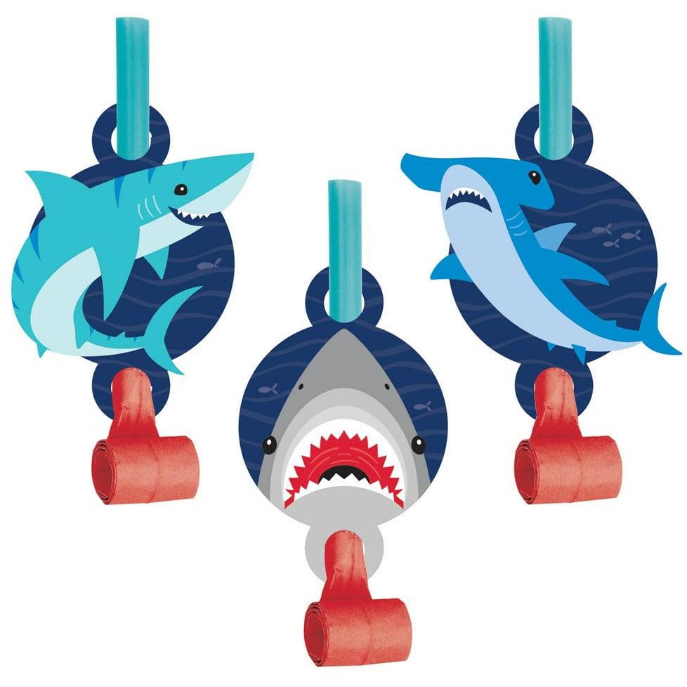 Shark Party Blowouts 8Ct - Toy World Inc